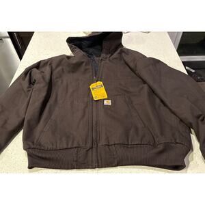 Brand New Carhartt J130/M 2XL Loose Fit Washed Duck Insulated Jacket - Brown